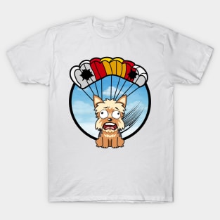 Silly yorkshire terrier dog has a broken parachute T-Shirt